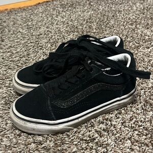 Black glitter vans